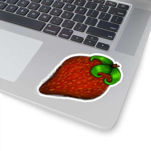 Cute Watercolor Strawberry Stickers Kiss-Cut